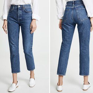 AGOLDE Riley Straight Crop - Blue